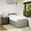vidaXL Boxspringbett mit Matratze Hellgrau 100x200 cm Samt 3287662 Bild 3