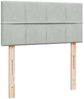 vidaXL Boxspringbett mit Matratze Hellgrau 100x200 cm Samt 3287662 Bild 5