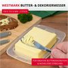 Westmark Buttermesser- & Dekoriermesser, 2 Stk. – Messer mit Wellenschliff & Schlitz-Struktur für Butterlocken, Garnieren, Schneiden – Silber, 15 cm Bild 3