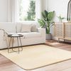 vidaXL Teppich Shaggy Hochflor NAVARRA Creme 160x160 cm Polyester 4102871 Bild 3