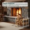 Relaxdays Faltbares Kaminholzregal aus Metall Bild 2
