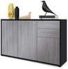 Vladon Sideboard Ben V3, Kommode mit 3 Türen und 2 Schubladen, Schwarz matt/Avola-Anthrazit (117 x 74 x 36 cm) Bild 5