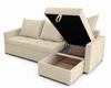 AX LIVING Ecksofa ELIF Creme mit Schlaffunktion L-Form, Sofa mit Bettkasten - Moderne Ecksofa, Wohnzimmer Ecksofa - Eckcouch Creme - Rechts Bild 4