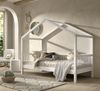 Hausbett >Buche Massiv< Rollrost, 90x200cm, Buche massiv weiß - 207,5x170x97,5 (BxHxT) Bild 2