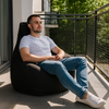 AD. CON Outdoor Gamer Sitzsack mit ECO Füllung Puff Relax-Sessel Sitzkissen Bodenkissen Bean Bag 100x90x95cm 225L Schwarz Bild 5