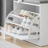 SoBuy FSR16-HG Schuhbank, Spanplatte, Melamin, Weiß, 60 x 46 x 30 cm Bild 4