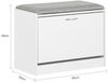SoBuy FSR16-HG Schuhbank, Spanplatte, Melamin, Weiß, 60 x 46 x 30 cm Bild 3