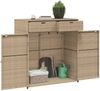 vidaXL Gartenschrank Beige 105x55x113 cm Poly Rattan 365566 Bild 5