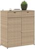 vidaXL Gartenschrank Beige 105x55x113 cm Poly Rattan 365566 Bild 4