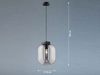 Fischer & Honsel 60893 Pendelleuchte Regi schwarz matt Glas rauchfarben Bild 4
