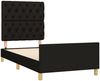 Einzelbett mit Kopfteil Stoff Schwarz 80x200 cm [3125254] Bild 4