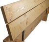 Möbel-Eins CURBY Balkenbett mit Kopfteil, 4-Fuß, Material Massivholz vintage 160x220 cm Bild 3