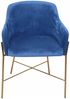 Samt-Armlehnstuhl "Neddy" 2er Set, blau Bild 3