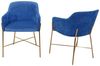 Samt-Armlehnstuhl "Neddy" 2er Set, blau Bild 2