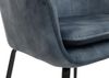 2er-Set Esszimmerstuhl HWC-O28, Küchenstuhl Polsterstuhl Stuhl, Stoff/Textil (340g/m²) Metall ~ blau Bild 4