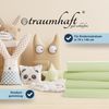 Traumhaft gut schlafen Spannbetttuch für Kinder, 100% Baumwolle, 70x140 cm, versch. Farben, Farbe: Hellgrün, Größe: 70 x 140 cm Bild 4