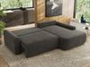 Ecksofa, L-förmiges, lose Kissen, DL-Schlaffunktion, (H 100 x T 187 x B 273 cm) - CUBO L - Velours Dunkelgrau - rechte Seite Bild 3