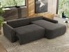 Ecksofa, L-förmiges, lose Kissen, DL-Schlaffunktion, (H 100 x T 187 x B 273 cm) - CUBO L - Velours Dunkelgrau - rechte Seite Bild 4