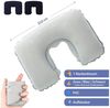 CEPEWA Nackenkissen Nackenkissen aufblasbar PVC schwarz grau blau 22cm ergonomisch faltbar Bild 2