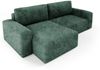 Ecksofa mit Schlaffunktion NATALIA in Stoff Tilia Grün Ottomane Links Bild 2