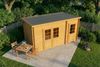 Alpholz Pultdach Gartenhaus Maria mit Anbau Gartenhaus aus Holz in Pinie Holzhaus mit 40 mm Wandstärke Blockbohlenhaus mit Montagematerial Bild 4