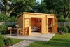 Alpholz Pultdach Gartenhaus Maria mit Anbau Gartenhaus aus Holz in Pinie Holzhaus mit 40 mm Wandstärke Blockbohlenhaus mit Montagematerial Bild 2
