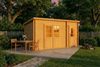 Alpholz Pultdach Gartenhaus Maria mit Anbau Gartenhaus aus Holz in Pinie Holzhaus mit 40 mm Wandstärke Blockbohlenhaus mit Montagematerial Bild 3