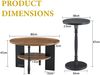 2er-Set Couchtisch & Beistelltisch, 80x80 x H 47 cm / 38x38 x H 67 cm, MDF, kratzfest, mit Stauraum Bild 5