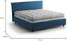 Dmora Doppelbett Ariadni, Bettkasten mit Stoffbezug, 100 % Made in Italy, Öffnung vorne, inklusive Matratze 160 x 200 cm, Blau Bild 3