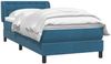 vidaXL Boxspringbett mit Matratze Dunkelblau 80x210 cm Samt 3317845 Bild 3