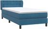 vidaXL Boxspringbett mit Matratze Dunkelblau 80x210 cm Samt 3317845 Bild 4