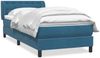 vidaXL Boxspringbett mit Matratze Dunkelblau 80x210 cm Samt 3317845 Bild 2