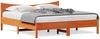 vidaXL Massivholzbett ohne Matratze Wachsbraun 200x200 Kiefernholz 3216359 Bild 2