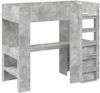 vidaXL Etagenbettgestell mit Schreibtisch Beton Grau 90 x 200 cm 3410454 Bild 4