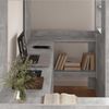 vidaXL Etagenbettgestell mit Schreibtisch Beton Grau 90 x 200 cm 3410454 Bild 3