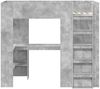 vidaXL Etagenbettgestell mit Schreibtisch Beton Grau 90 x 200 cm 3410454 Bild 5