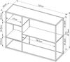 Standregal Isojoki 120x35x87,5 cm Metall Weiß matt [en. casa] Bild 3