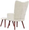 vidaXL Relaxsessel mit Hocker Cremeweiß Samt [328071] Bild 5