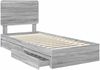vidaXL Aufbewahrungsbett Graues Sonoma 100 x 200 cm Holzwerkstoff 3412719 Bild 5