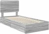 vidaXL Aufbewahrungsbett Graues Sonoma 100 x 200 cm Holzwerkstoff 3412719 Bild 4