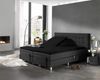 Sleeptime 'Splitttopper' Spannbettlaken für Topper, atmungsaktiv und hautfreundlich, Jersey-Baumwolle, Schwarz, 160x220 cm Bild 3