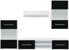 vidaXL 5-tlg. Wohnwand mit LED-Beleuchtung Mattschwarz Holzwerkstoff 3324230 Bild 5