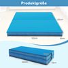 Faltbare Gymnastikmatte 122 x 122 x 10 cm dicke zweifach faltbare Gymnastik-Tumbling-Matte mit Kunstlederbezug Blau Bild 2
