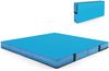 Faltbare Gymnastikmatte 122 x 122 x 10 cm dicke zweifach faltbare Gymnastik-Tumbling-Matte mit Kunstlederbezug Blau Bild 1