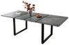 OKWISH Esstisch Ausziehbarer Esstisch, rechte Form, Metallbeine (Packung, 1-St, geeignet für 6-10 Personen, für Esszimmer, Küche, Eichenfarbe), mit 3 Längen, 140/180/220*90 cm, einfacher Stil Bild 4