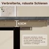 OKWISH Esstisch Ausziehbarer Esstisch, rechte Form, Metallbeine (Packung, 1-St, geeignet für 6-10 Personen, für Esszimmer, Küche, Eichenfarbe), mit 3 Längen, 140/180/220*90 cm, einfacher Stil Bild 3