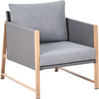 Lounge Set mit Tisch und Ottomane 5-Sitzer NOLA Grau Metall Bild 4