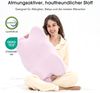 CHICASA Kopfkissen 65×41 cm, Nackenstützkissen aus 55D Memory Foam, ergonomisch, abnehmbarer Bezug, Rosa, 1 Stück Bild 5