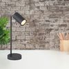 Tischleuchte, schwarz, chrom, Spot beweglich, H 35 cm Bild 4