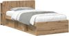 vidaXL Bettgestell mit Stauraum mit Kopfteil Artisan-Eiche 90x190 cm 3433327 Bild 2